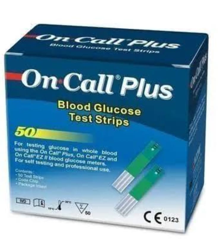 On call Plus Blood sugar meter Glucometer test strip with 50pcs