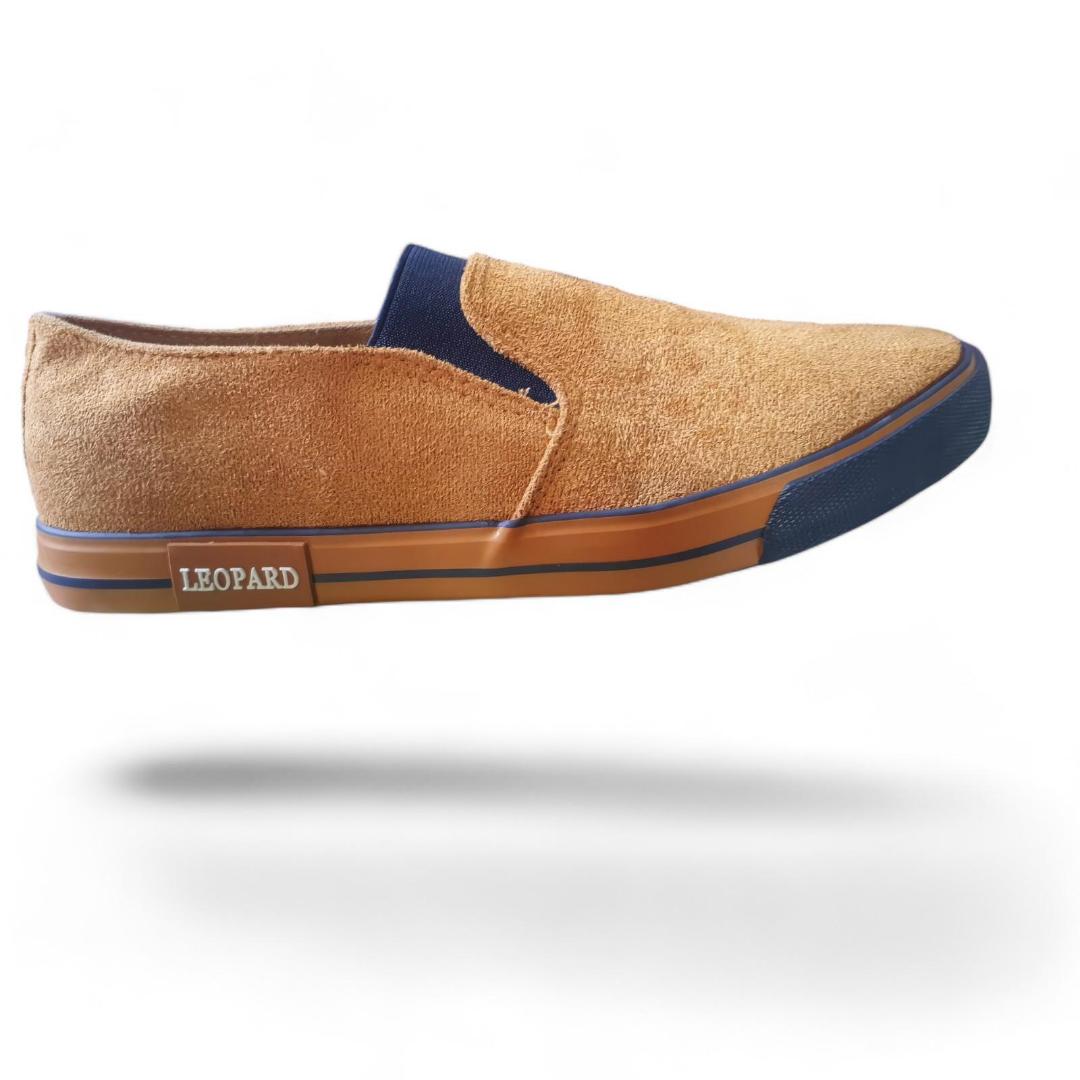Men's High-Top Suede Slip-On Shoes - Stylish & Comfortable Casual Footwear For All-Day Wear-Brown