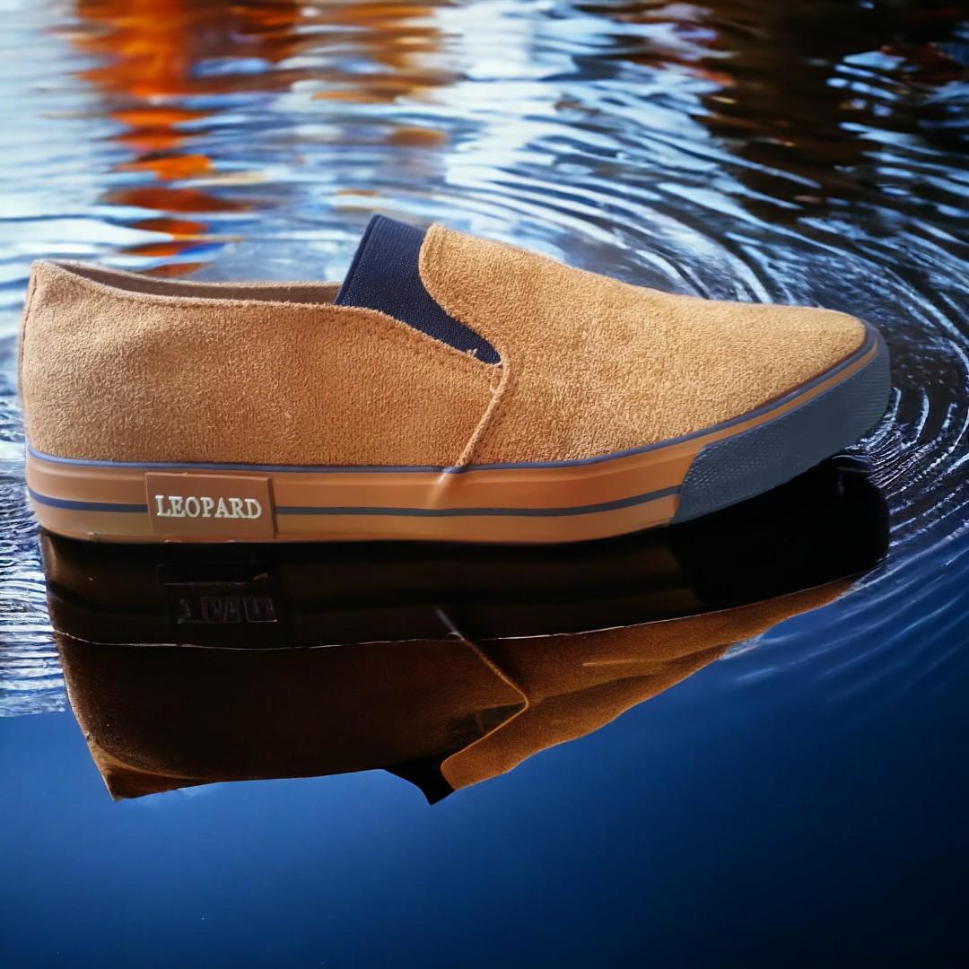 Men's High-Top Suede Slip-On Shoes - Stylish & Comfortable Casual Footwear For All-Day Wear-Brown