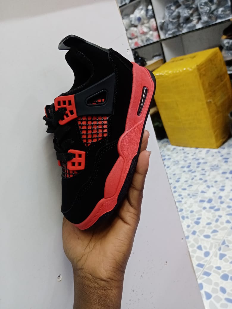 HIGH QUALITY ⚡JORDAN 4 high quality j4 thunder red sneakers original fashion leather men shoes ❤️‍🔥🔥 new arrival colours available in black, white,blue, green, yellow ,red and as pictures ❤️‍🔥