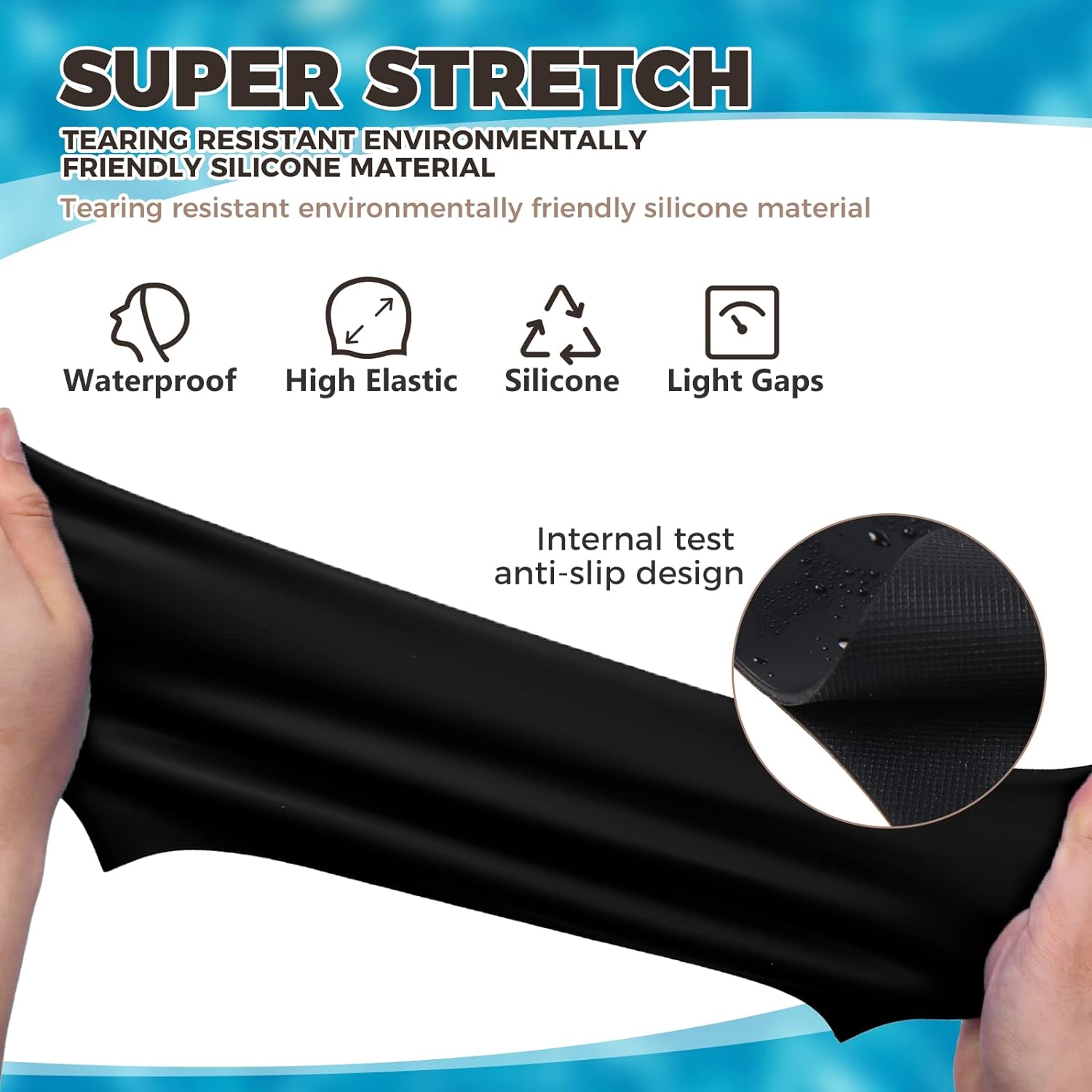 Extra Large Swim Cap - Swim Cap for Long Hair/Short Hair Swim Cap for Braids Silicone Swim Caps Keep Hair Dry
﻿