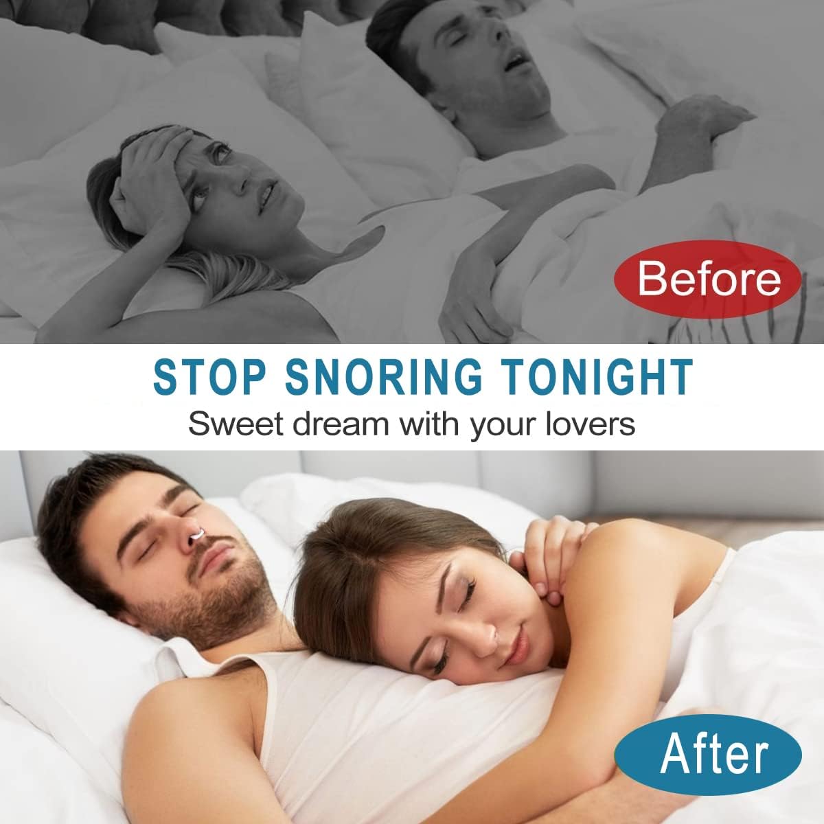 Anti Snoring Devices - Silicone Magnetic Anti Snoring Nose Clip, Snoring Solution - Comfortable Nasal to Relieve Snore, Stop Snoring for Men and Women