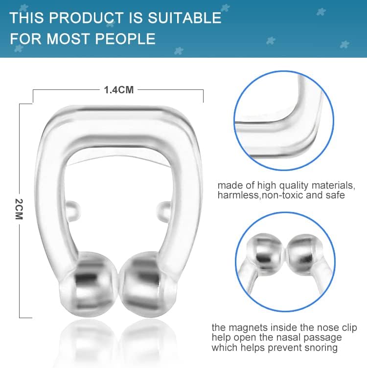 Anti Snoring Devices - Silicone Magnetic Anti Snoring Nose Clip, Snoring Solution - Comfortable Nasal to Relieve Snore, Stop Snoring for Men and Women