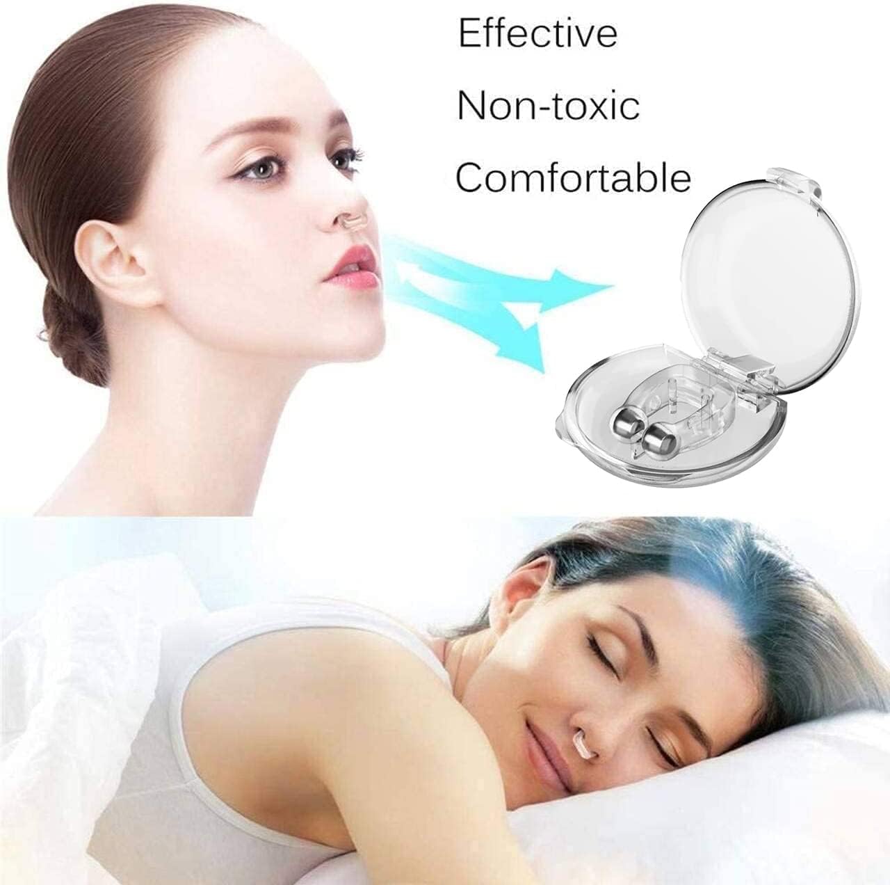 Anti Snoring Devices - Silicone Magnetic Anti Snoring Nose Clip, Snoring Solution - Comfortable Nasal to Relieve Snore, Stop Snoring for Men and Women