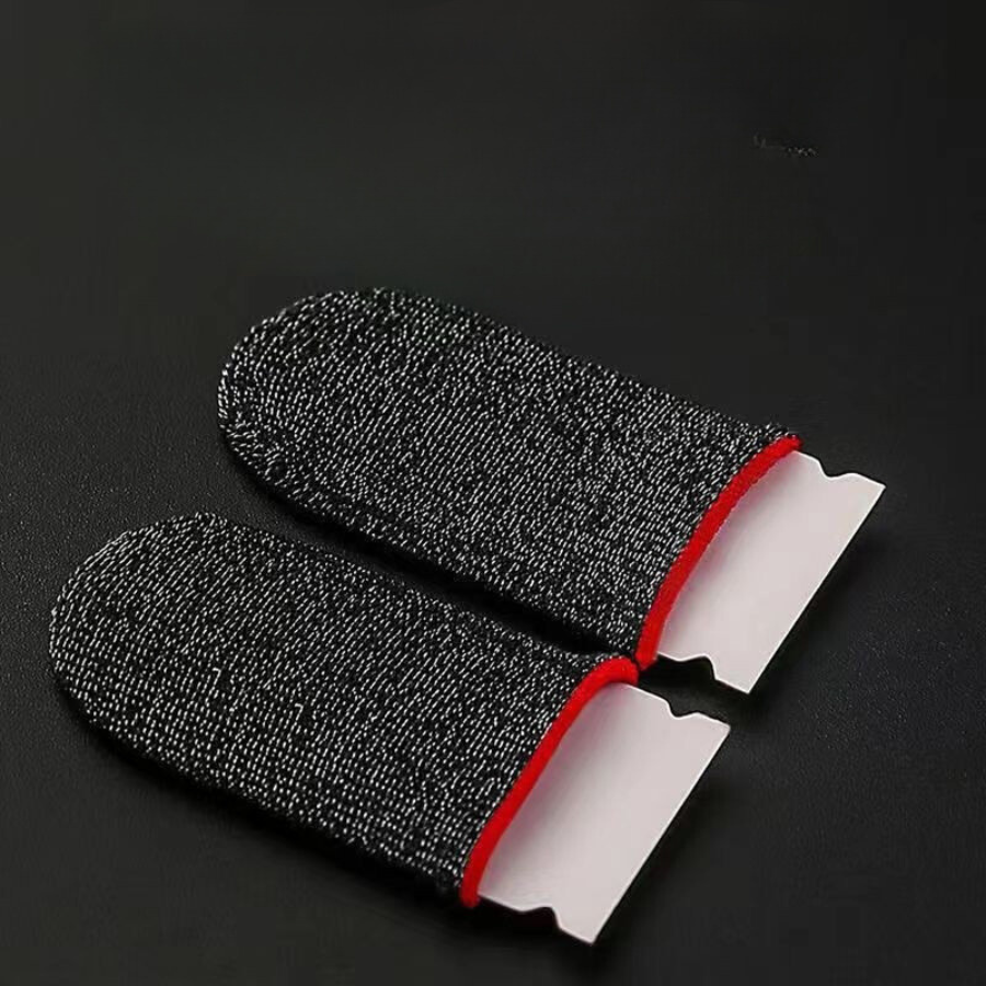 2 Pcs Finger Sleeve for Gaming Mobile Game Controller Finger Thumb Sleeve Anti Sweat Breathable Seamless Touchscreen Finger Cover Silver Fiber for Phone Game