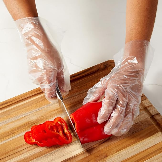 100-Pack Disposable Food Safe Gloves for Cooking, Kitchen Prep and Baking
