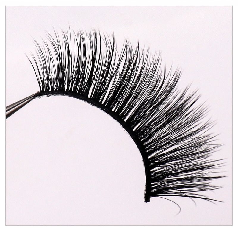 False Eyelashes Cat Eye Look: 3D Fluffy Wispy Volume Curl Faux Mink Lashes 5 Pairs - Handmade Natural Reusable Strip Lashes