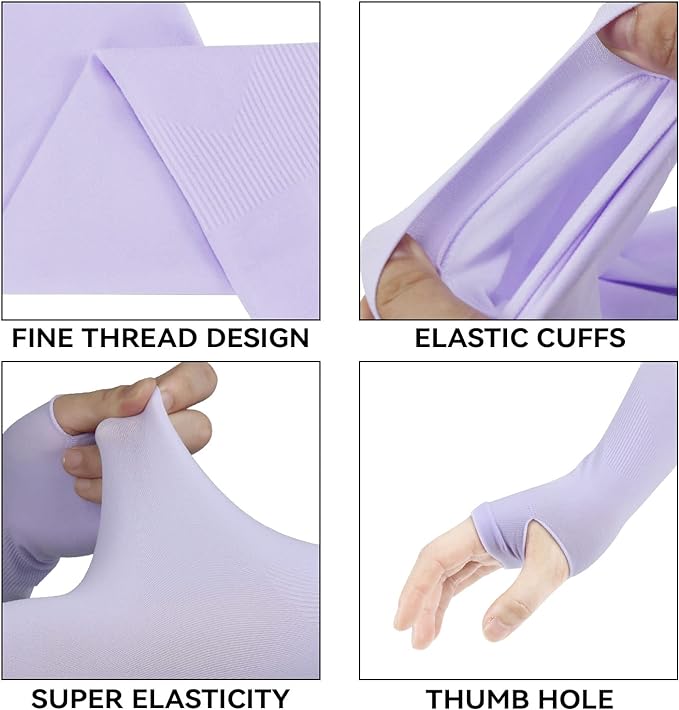 5 pairs of arm sleeves, UV protection cooling sleeves, sun protection sleeves, summer men's and women's gloves, outdoor skin protection sleeves, warm gloves