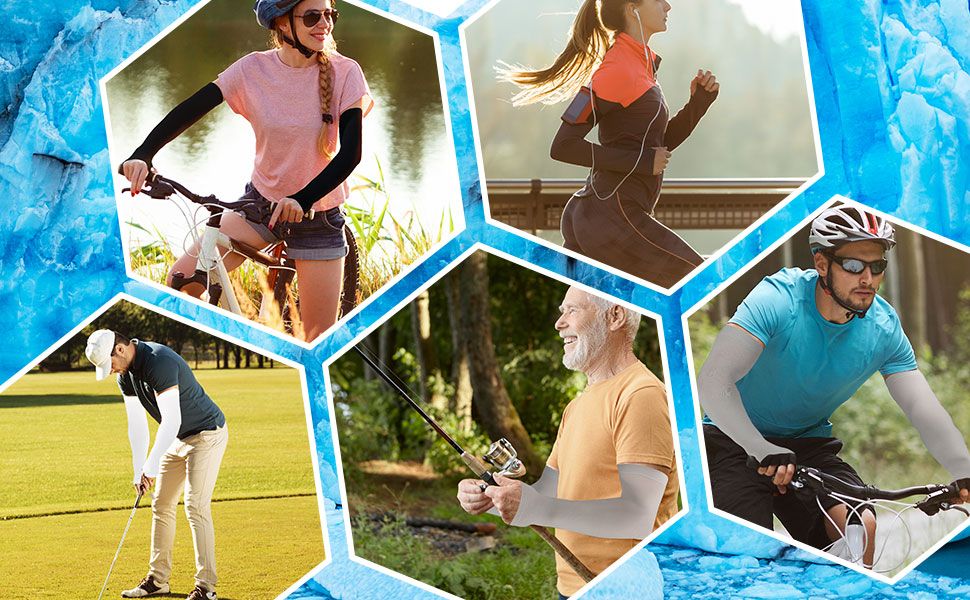 5 pairs of arm sleeves, UV protection cooling sleeves, sun protection sleeves, summer men's and women's gloves, outdoor skin protection sleeves, warm gloves