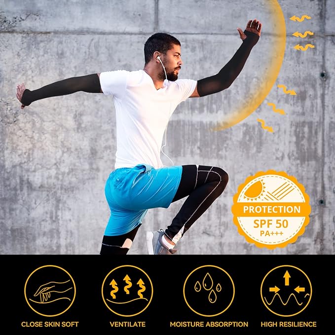 5 pairs of arm sleeves, UV protection cooling sleeves, sun protection sleeves, summer men's and women's gloves, outdoor skin protection sleeves, warm gloves