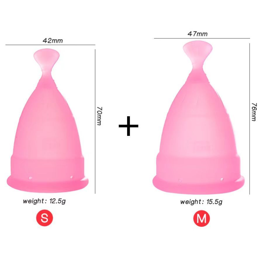 Menstrual Cups - Tampon, Pad, and Disc Alternative Product Reusable Period Cup/Copa Designed with Soft Flexible Medical