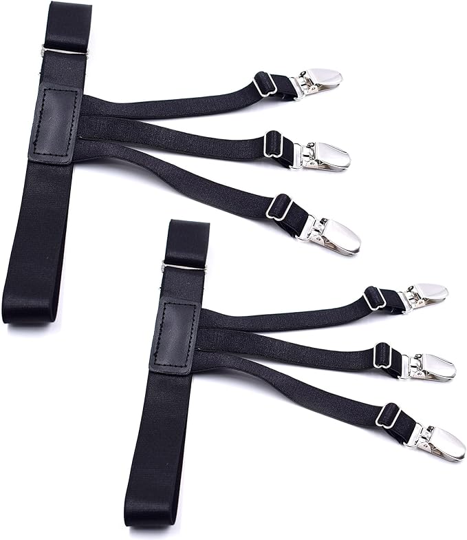 Shirt Stays for Men Shirttail Holder Men's Dress Shirt Garters Keep Your Shirt Tucked In, Shirt Tucker 1 Pair