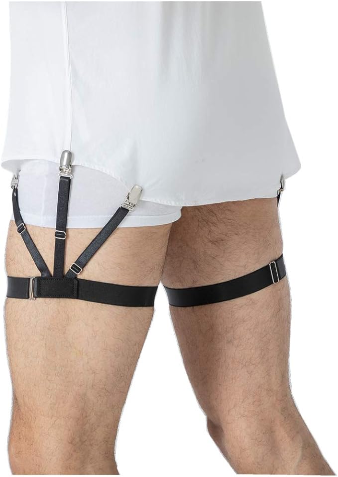 Shirt Stays for Men Shirttail Holder Men's Dress Shirt Garters Keep Your Shirt Tucked In, Shirt Tucker 1 Pair