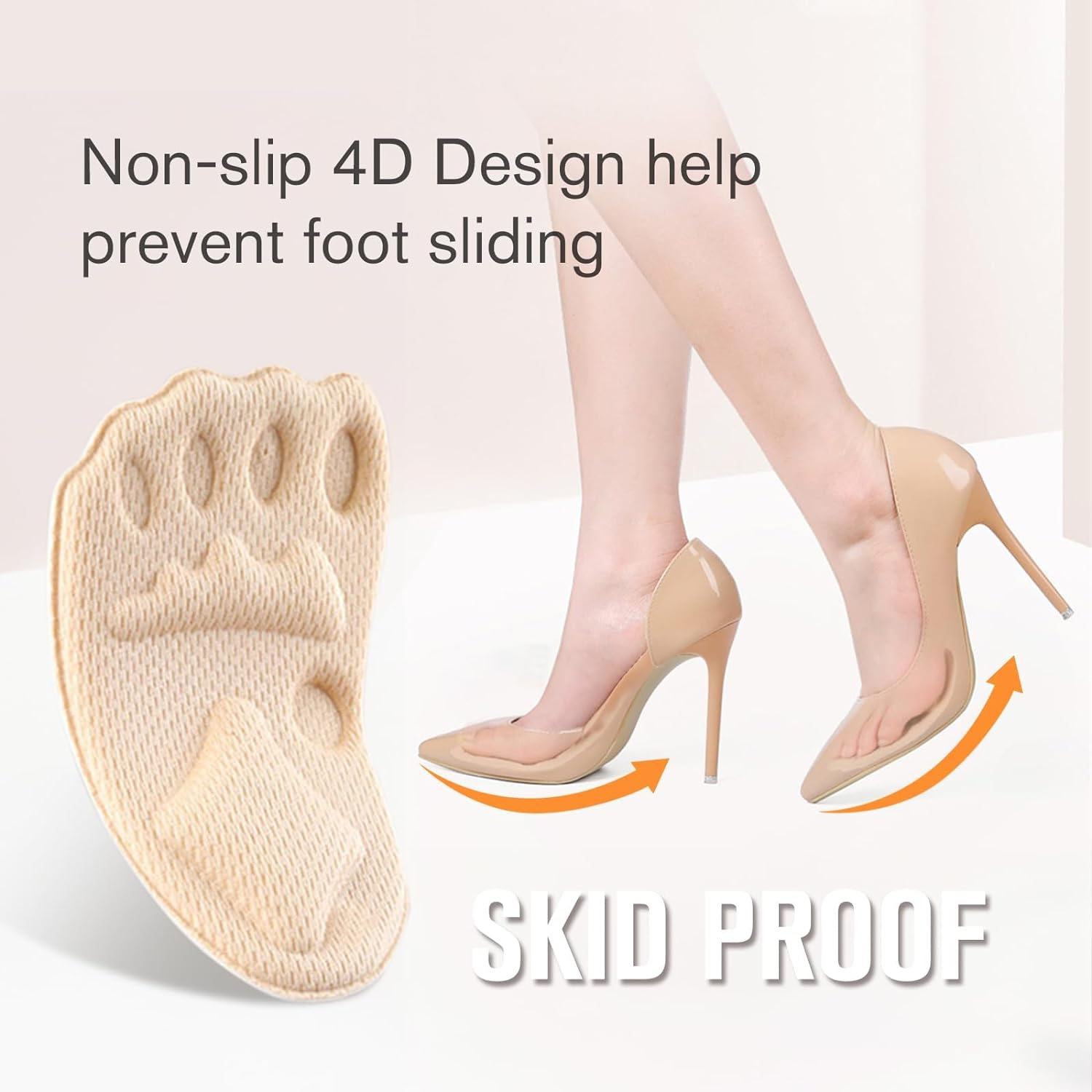 Metatarsal Pads Women, Ball of Foot Cushions for Women, High Heel Comfort Pads, Heel Cushion for High Heels Anti Slip Foot Pads for Balls of Feet for Pain Relief, Shoe Pads for High Heels,2 Pairs（Blac