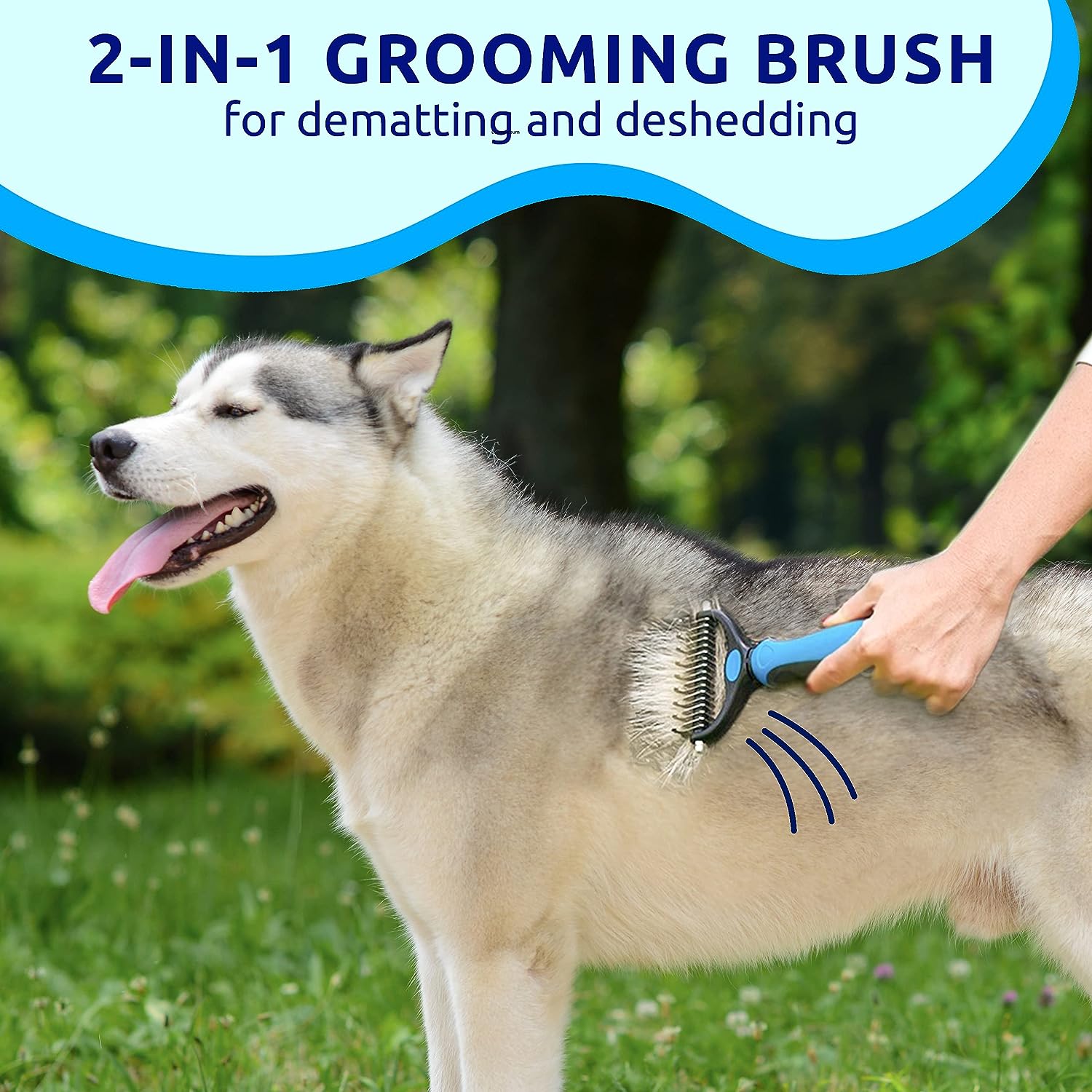 Pet Grooming Brush, Cat Brush Dog Brush for Shedding, Undercoat Rake for Dogs Grooming Supplies, Dogs Shedding Tool for Long matted Haired Pets