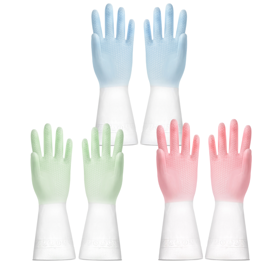 Long Rubber Gloves Cleaning Dishwashing Kitchen Dish Washing Cooking Household Hand Dishwasher Bathroom Garden