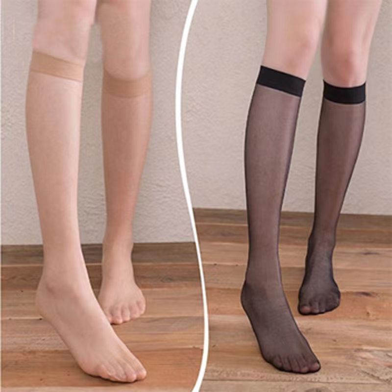 Sheer Knee High Stockings 20D Knee High Socks Elastic Soft Nylon Socks for Women Girls
﻿