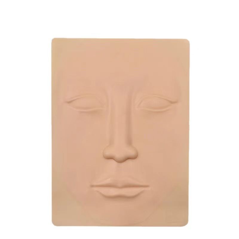 ﻿Tattoo Face Practice Skin - Microblading Practice Skin 3D Face Practice Skin Silicone Permanent Makeup Practice Face, for Eyebrow Lip Tattoo Practice and Makeup Train