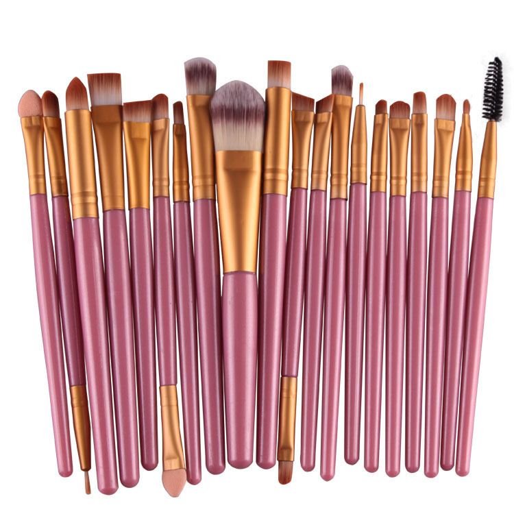 Set of 20pcs Cosmetic Makeup Brushes Set Powder Foundation Eyeliner Eyeshadow Lip Brush for Beautiful Female
