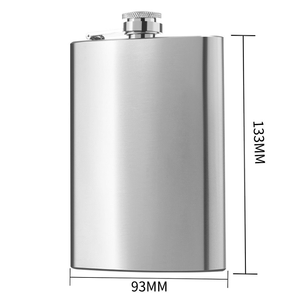 Hip Flask Pocket Alcohol Dranking Flask 9 OZ Stainless Steel Leak proof with Funnel Flask set (245ml Silver)