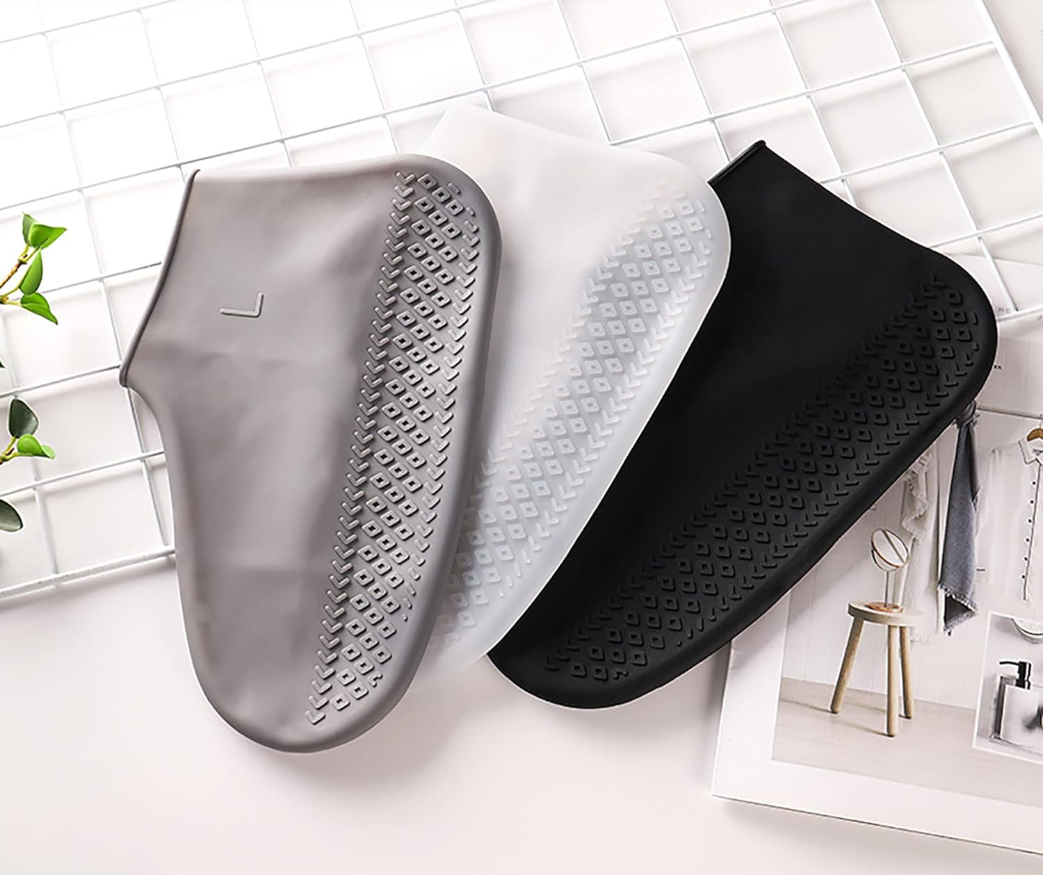 1 Pair Reusable Shoes Cover for Rain, Silicone Shoes Covers for Men Women, Non-Slip Outdoor Waterproof Shoe Protectors