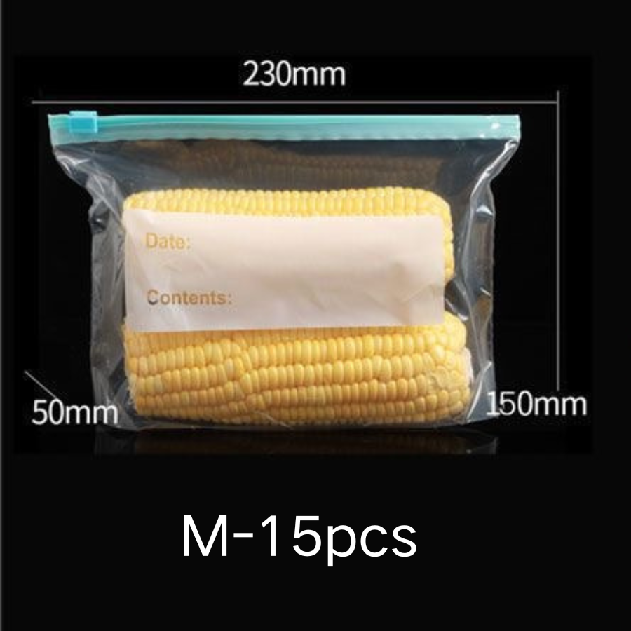 Reusable Freezer Bags, Large Reusable Ziploc Bags Silicone Airtight & Leakproof, 100% Food Grade Reusable Silicone Food Storage Bags, Silicone Snack Bags for Travel & Camping