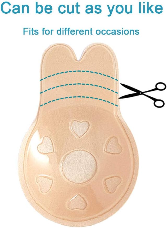 1 Pair Invisible Adhesive Bra, Anti-Penetration Point Adhesive Bra,Breast Lift Tape Push Up Strapless Nipple Covers