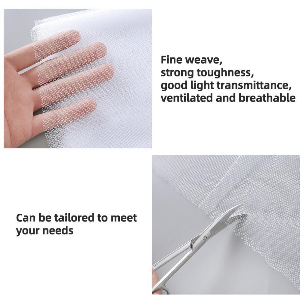 DIY Adhesive Window Mesh Curtain Adjustable Screen for Windows Sticky Tape Mosquito Window Net Insect Temporary Window Screen Mesh Replacement