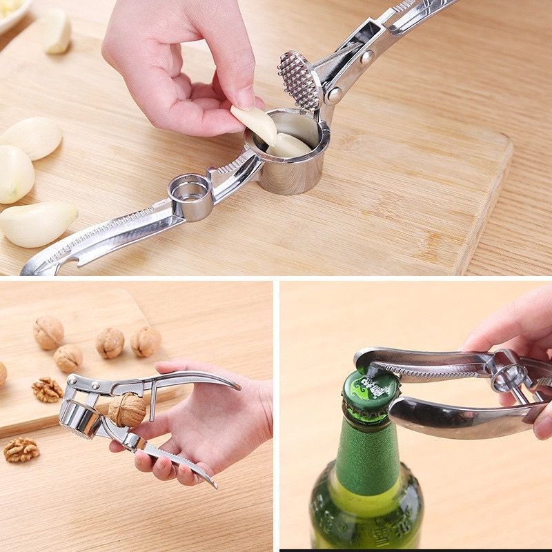 Garlic Press Mincer Ginger Crusher Squeezer Heavy Duty Metal Garlic Presser Chopper Slicer Classic Gadget Kitchen Tool