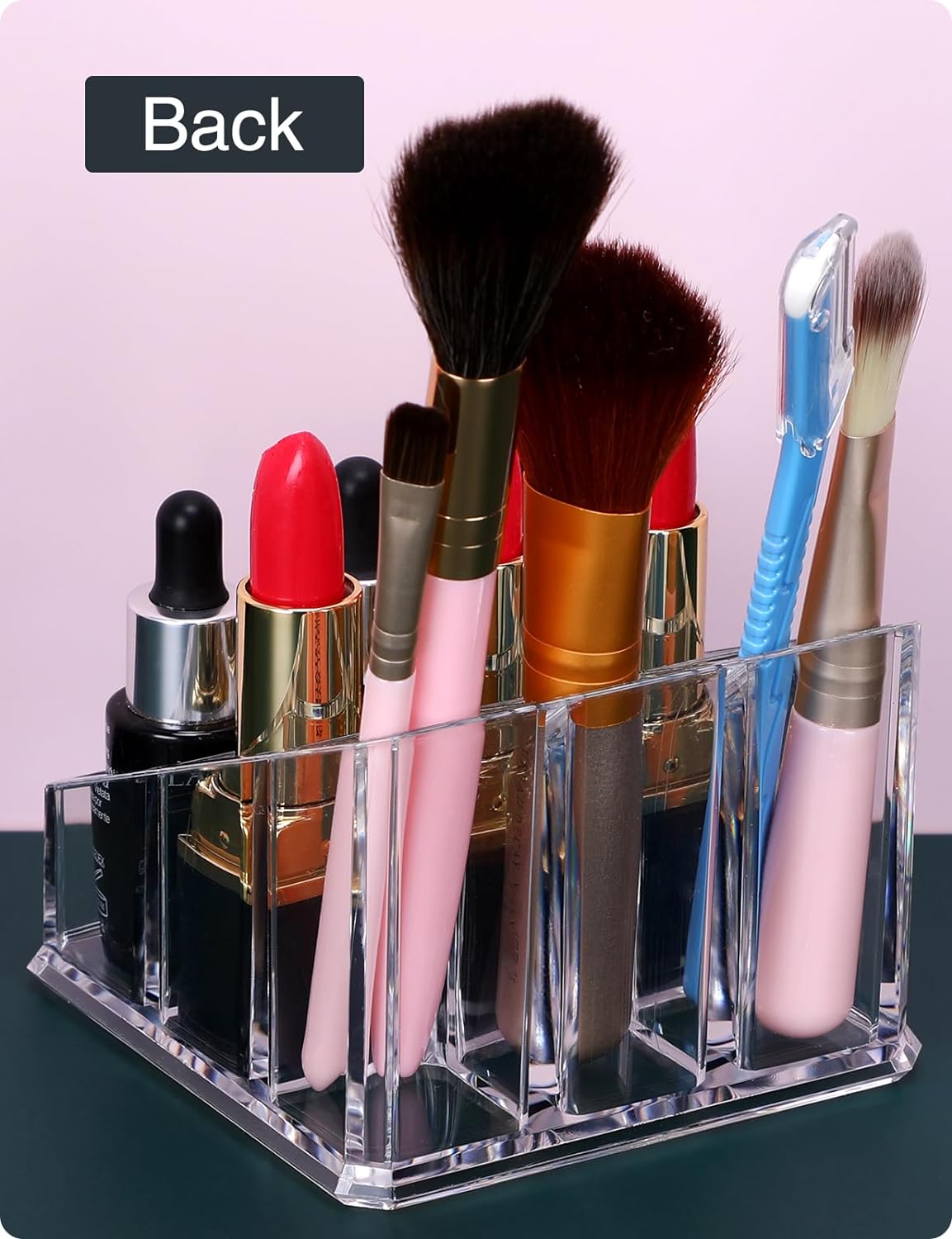 Lipstick Lip Gloss Organizer,Small Clear Acrylic Compact Essential Oil Rollerball Perfume Holder