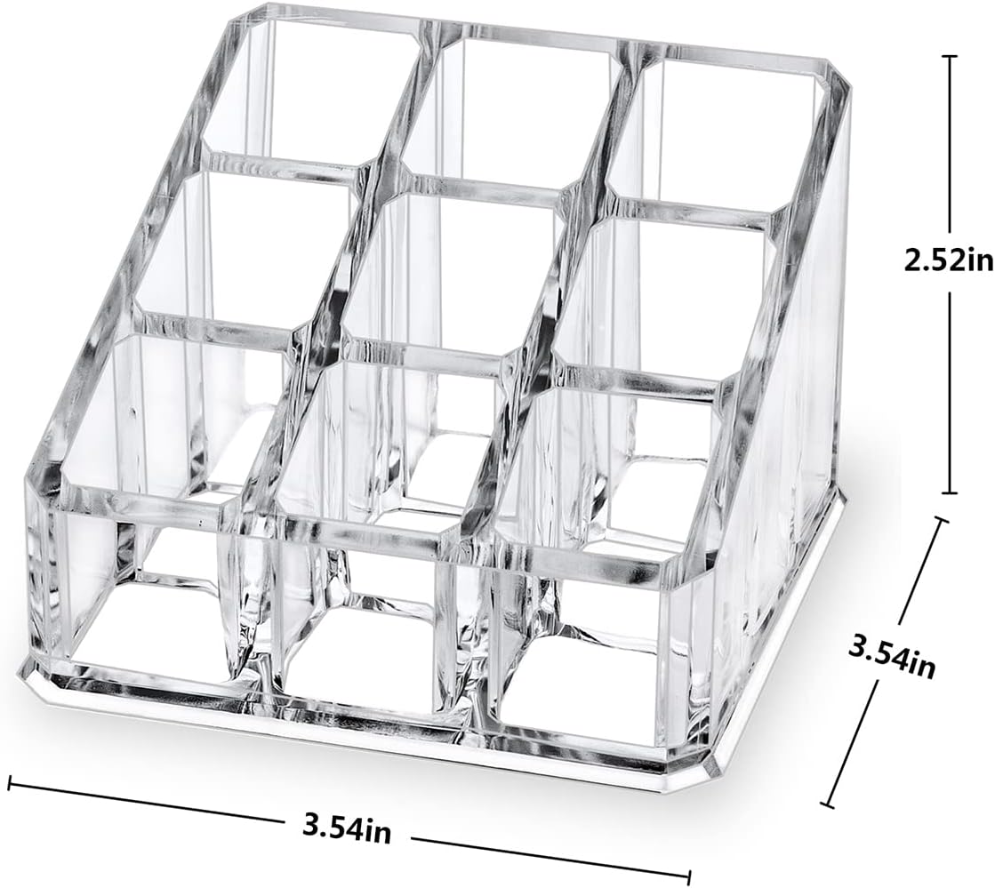 Lipstick Lip Gloss Organizer,Small Clear Acrylic Compact Essential Oil Rollerball Perfume Holder