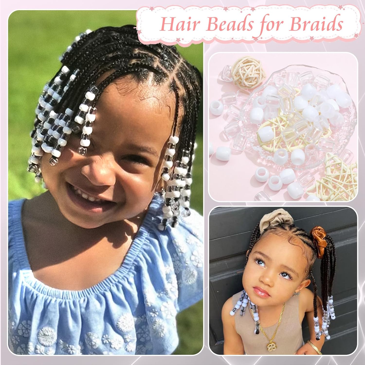 100 pcs Dreadlocks Beads Hair Braid Rings Clips Dread Locks Hair Braiding Metal Cuffs Decoration/Accessories Jewelry, unisex