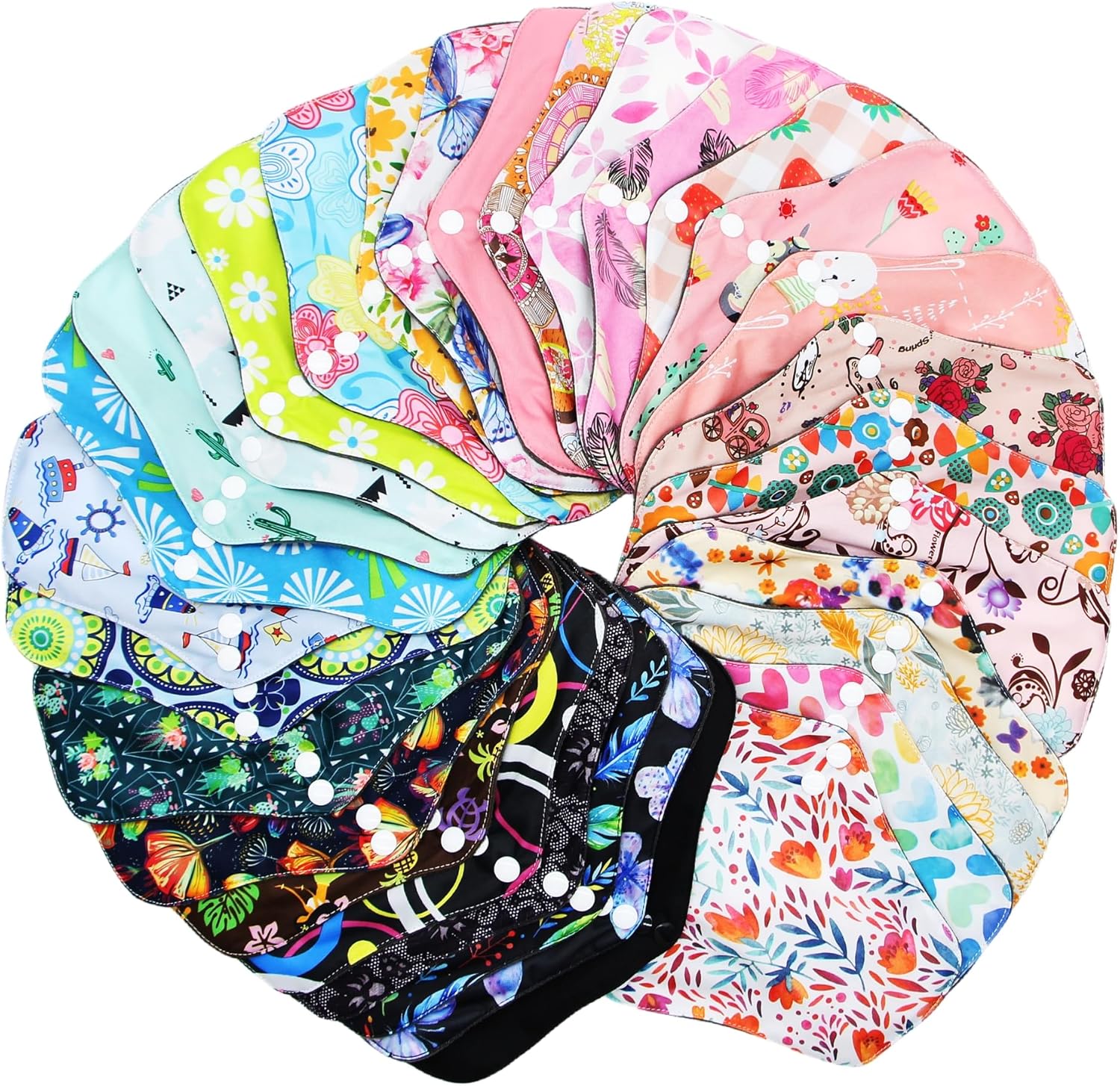 Reusable Menstrual Pads - Bamboo Charcoal Menstrual Heavy Incontinence Pads |Sanitary Pads - Random Color