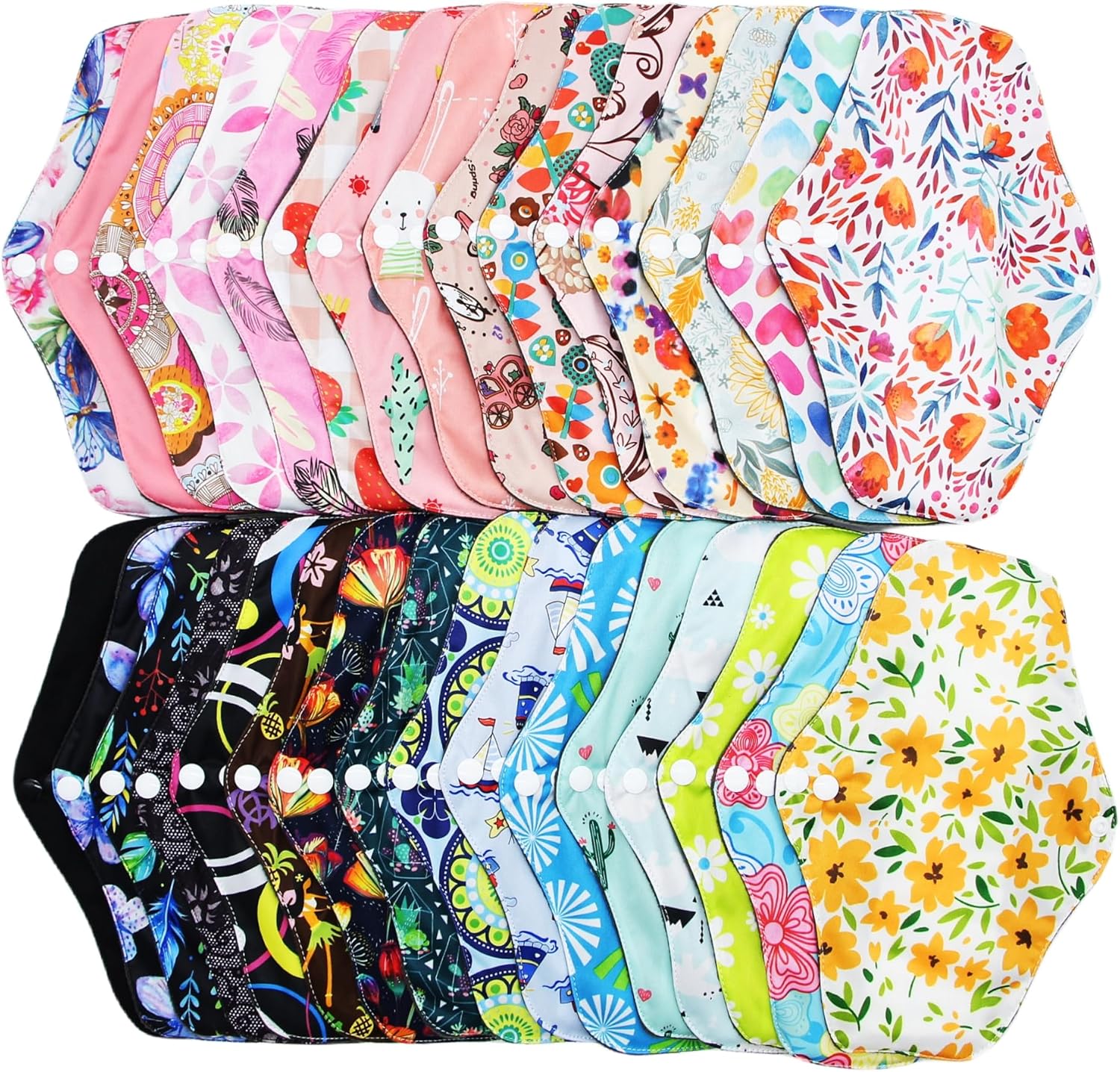 Reusable Menstrual Pads - Bamboo Charcoal Menstrual Heavy Incontinence Pads |Sanitary Pads - Random Color