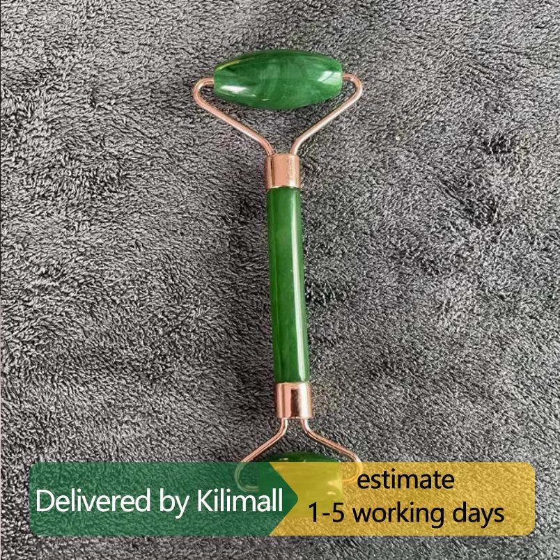 Imitation jade beauty stick facial beauty massage roller resin beeswax powder crystal dual head roller massager