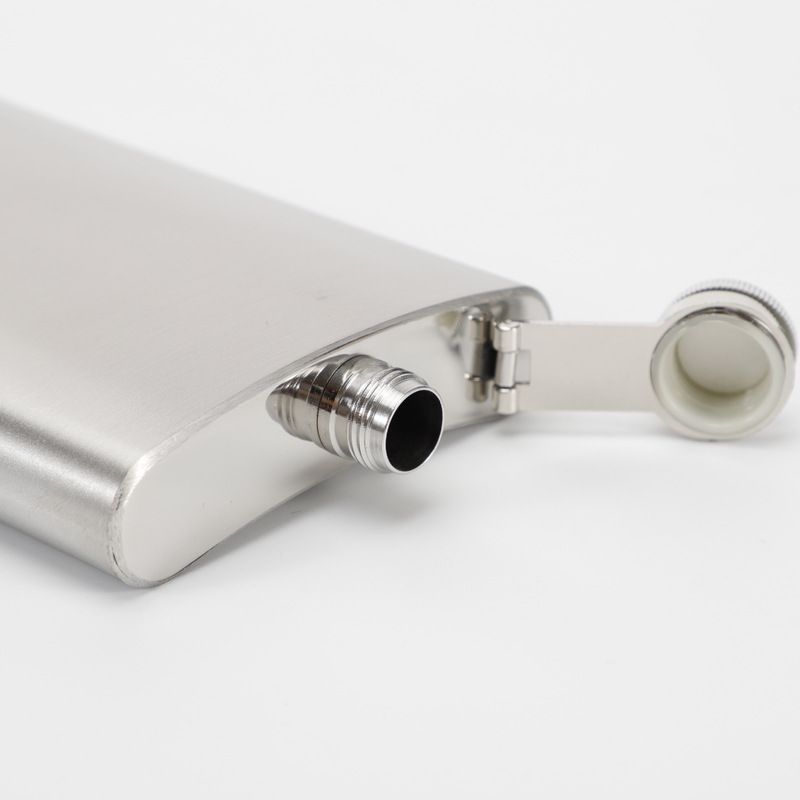 Hip Flask Pocket Alcohol Dranking Flask 9 OZ Stainless Steel Leak proof with Funnel Flask set (245ml Silver)