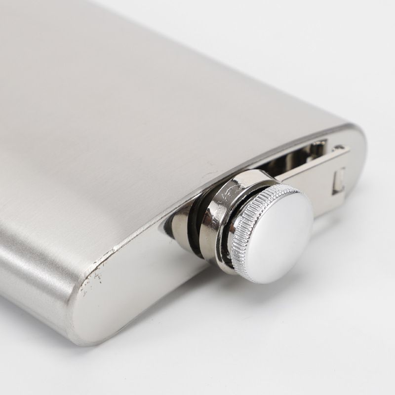 Hip Flask Pocket Alcohol Dranking Flask 9 OZ Stainless Steel Leak proof with Funnel Flask set (245ml Silver)