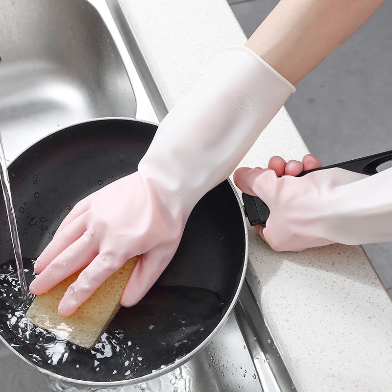 Long Rubber Gloves Cleaning Dishwashing Kitchen Dish Washing Cooking Household Hand Dishwasher Bathroom Garden