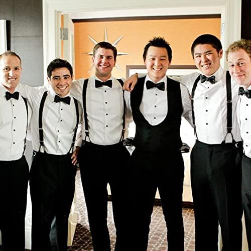 Men's Pre Tied Bow Ties for Wedding Party Fancy Plain Adjustable Bowties Necktie