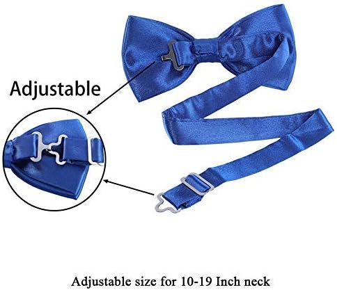 Men's Pre Tied Bow Ties for Wedding Party Fancy Plain Adjustable Bowties Necktie