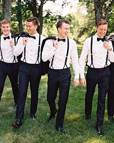 Men's Pre Tied Bow Ties for Wedding Party Fancy Plain Adjustable Bowties Necktie