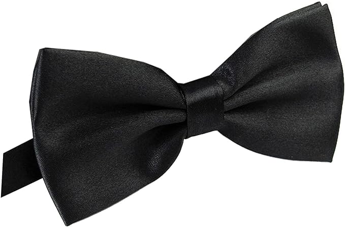 Men's Pre Tied Bow Ties for Wedding Party Fancy Plain Adjustable Bowties Necktie