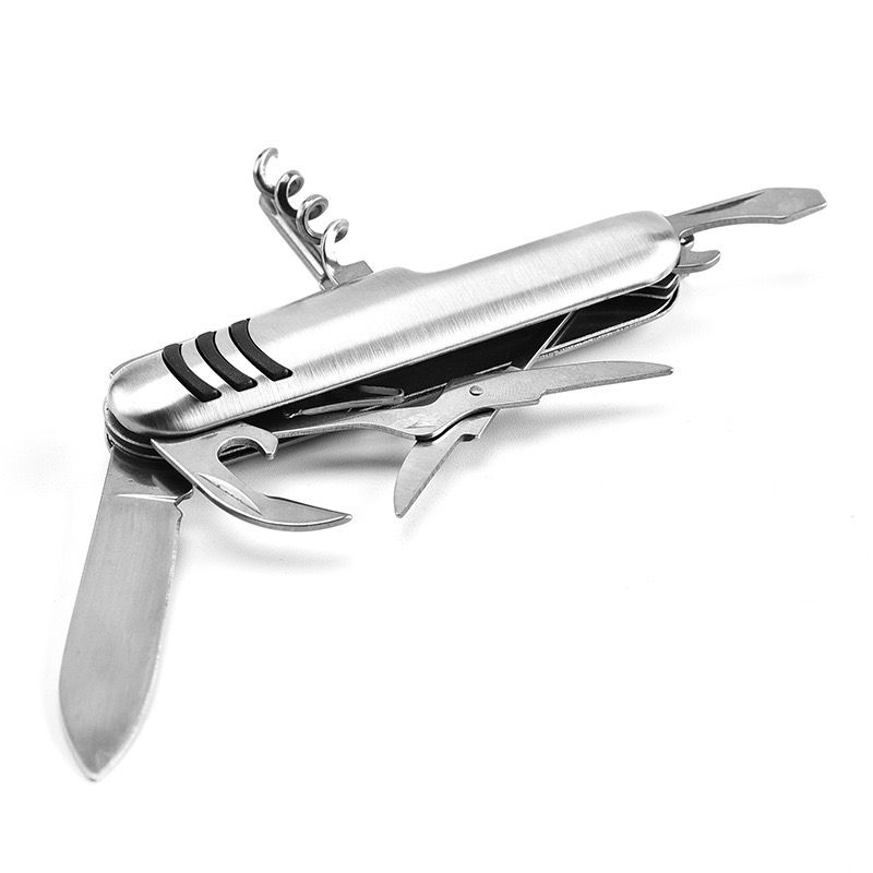 Multi Function Mini Knife - Best Keychain Accessories - Small Utility Multi Purpose Tool Camping Hiking - Cool Mens Birthday Gift Ideas for Men and Women