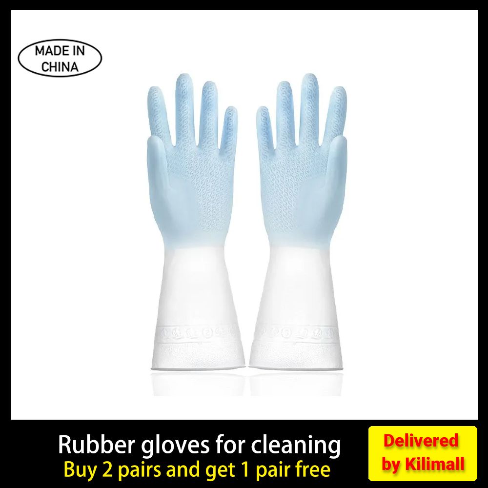Long Rubber Gloves Cleaning Dishwashing Kitchen Dish Washing Cooking Household Hand Dishwasher Bathroom Garden