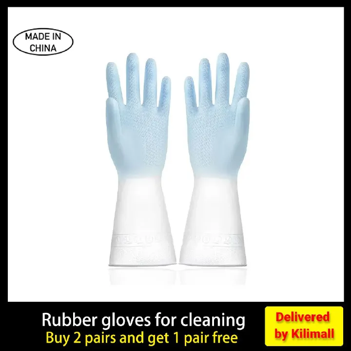Long Rubber Gloves Cleaning Dishwashing Kitchen Dish Washing Cooking Household Hand Dishwasher Bathroom Garden