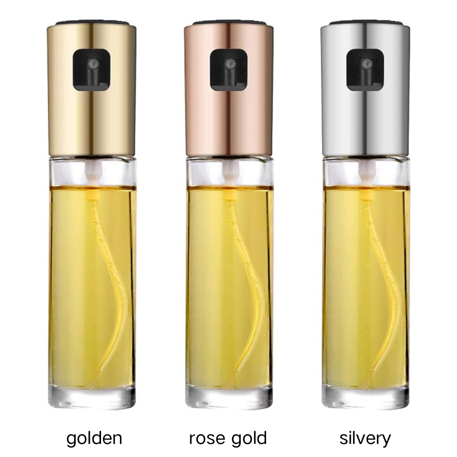 Oil Sprayer for Cooking, Olive Oil Spray Sprayer Mister, Oil Dispenser Glass Bottle for Kitchen Baking, Salad, BBQ, Roasting, Grilling, 100ml