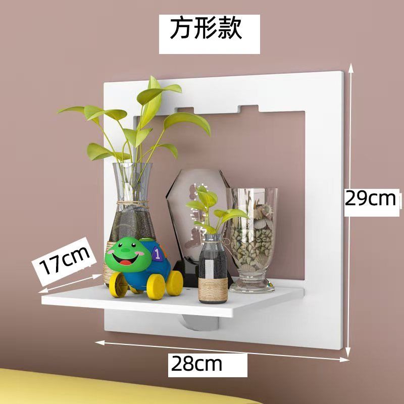 Floating Shelves Wall Mounted Set of 3 Honeycomb Shelves Wood Hexagonal - Rotundity - Square  Storage Hanging Shelves Farmhouse Wall Decor Floating Shelves for Bedroom Living Room Grey-White