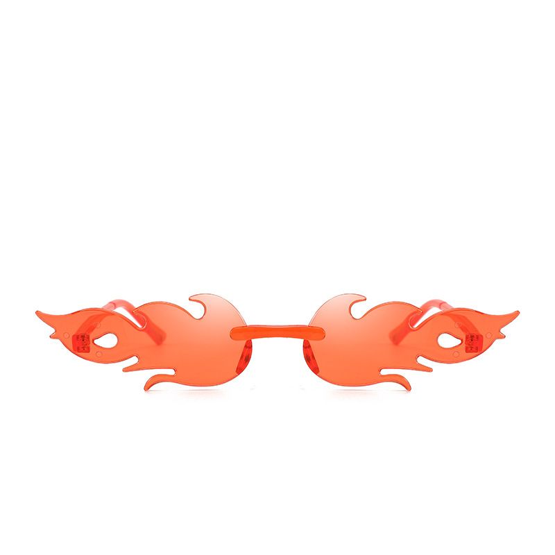 Flame sunglasses frameless personalized colorful ball sunglasses candy colored integrated mirror