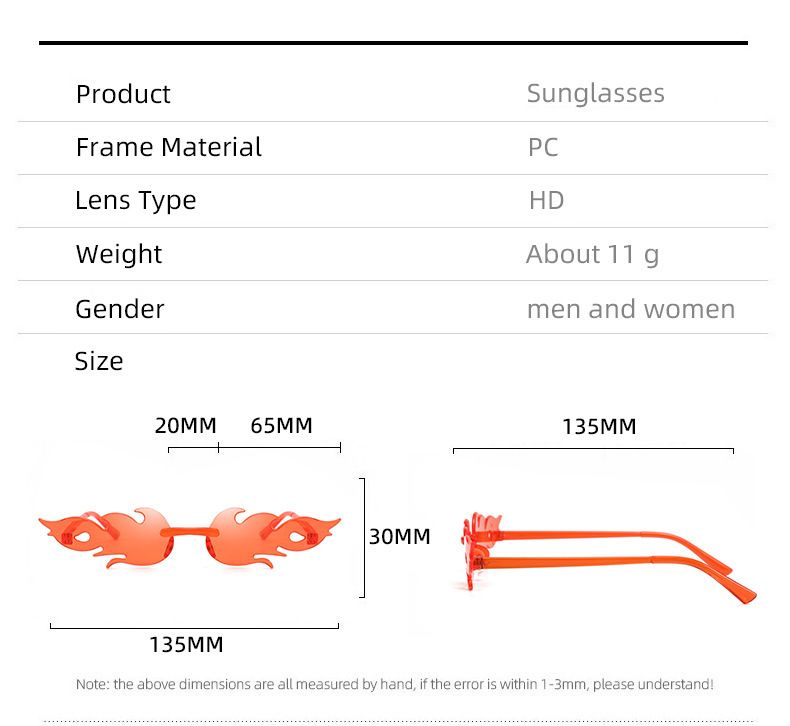 Flame sunglasses frameless personalized colorful ball sunglasses candy colored integrated mirror