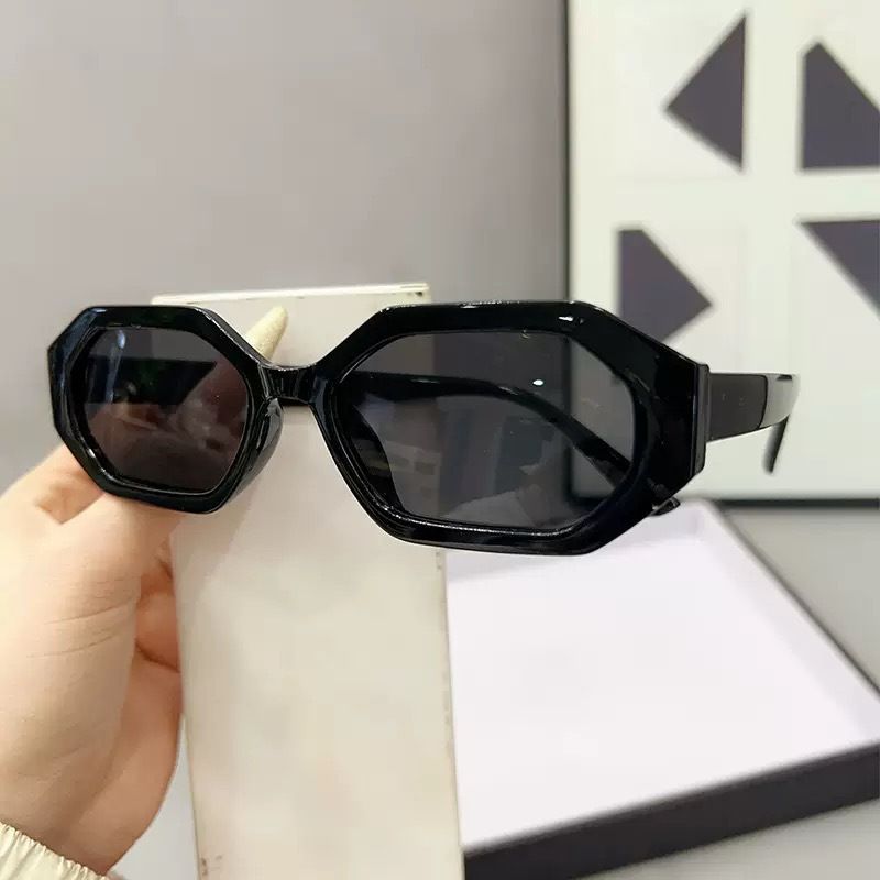 New Women's Ins-Inspired Men's Square Frame Glasses Slimming Anti-UV Sunglasses for Driving